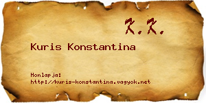 Kuris Konstantina névjegykártya